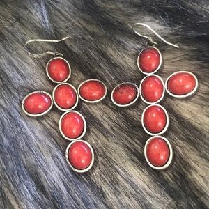 ♥️ Red Cross ♥️ Earrings